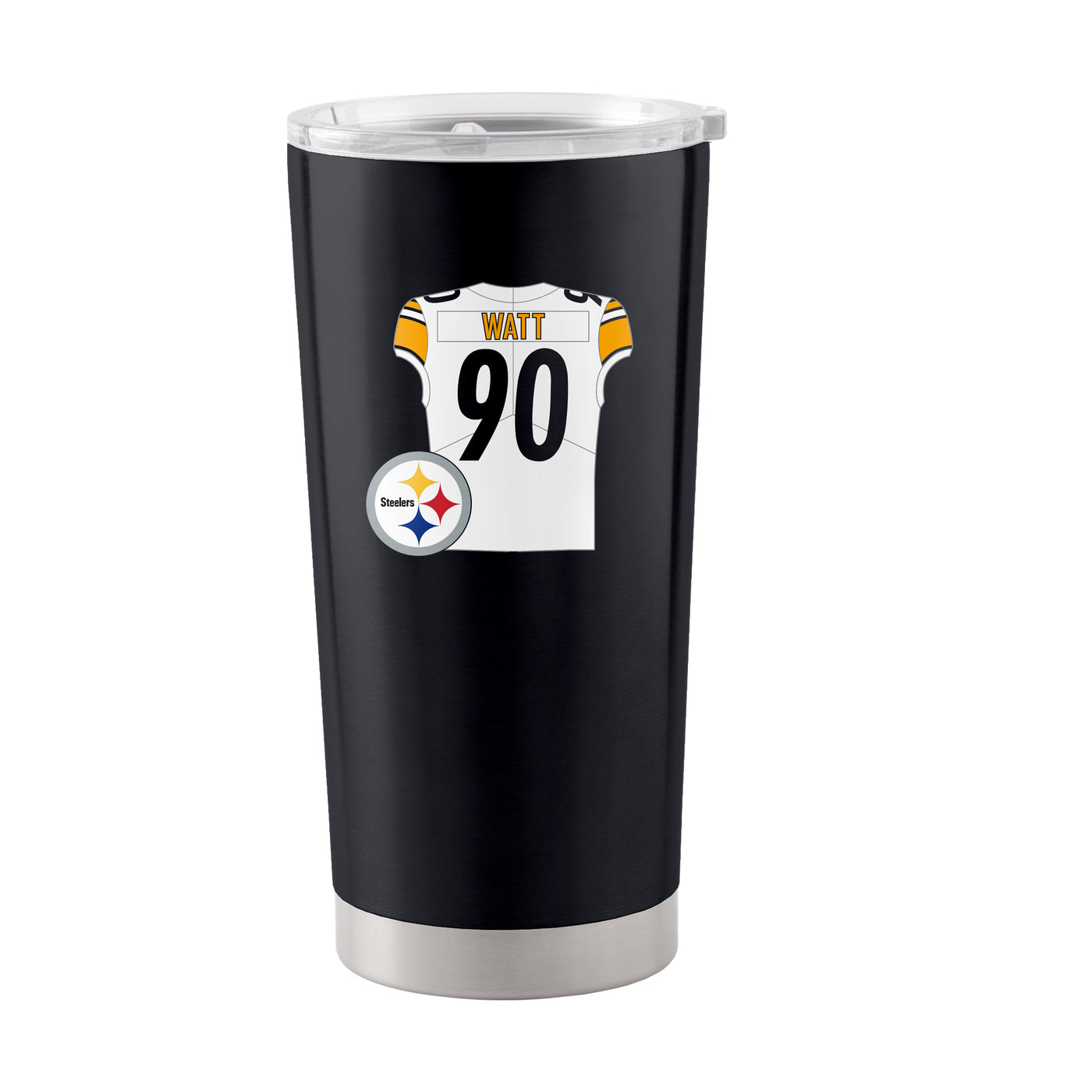Pittsburgh Steelers TJ Watt 20oz Stainless Steel Tumbler - Logo Brands