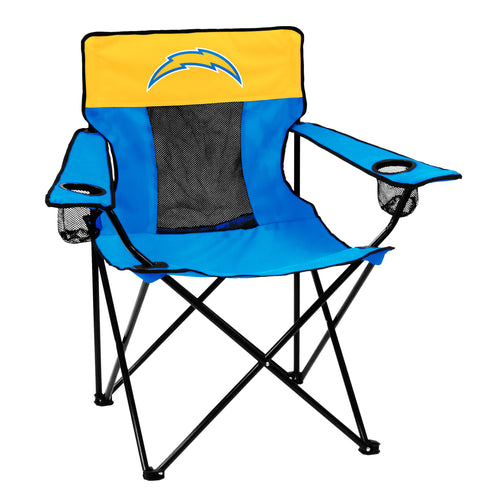 Los Angeles Chargers Classic Mark Elite chair from Logo Brands, featuring team colors and logo, designed for sports fans.