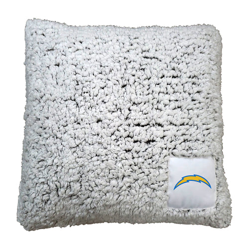 Los Angeles Chargers Frosty throw pillow with team logo, soft fabric, and vibrant team colors, perfect for Chargers fans.