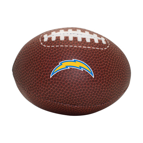 LA Chargers Micro Soft Football by Logo Brands, a soft recreation football featuring Chargers team logo and bright team colors.
