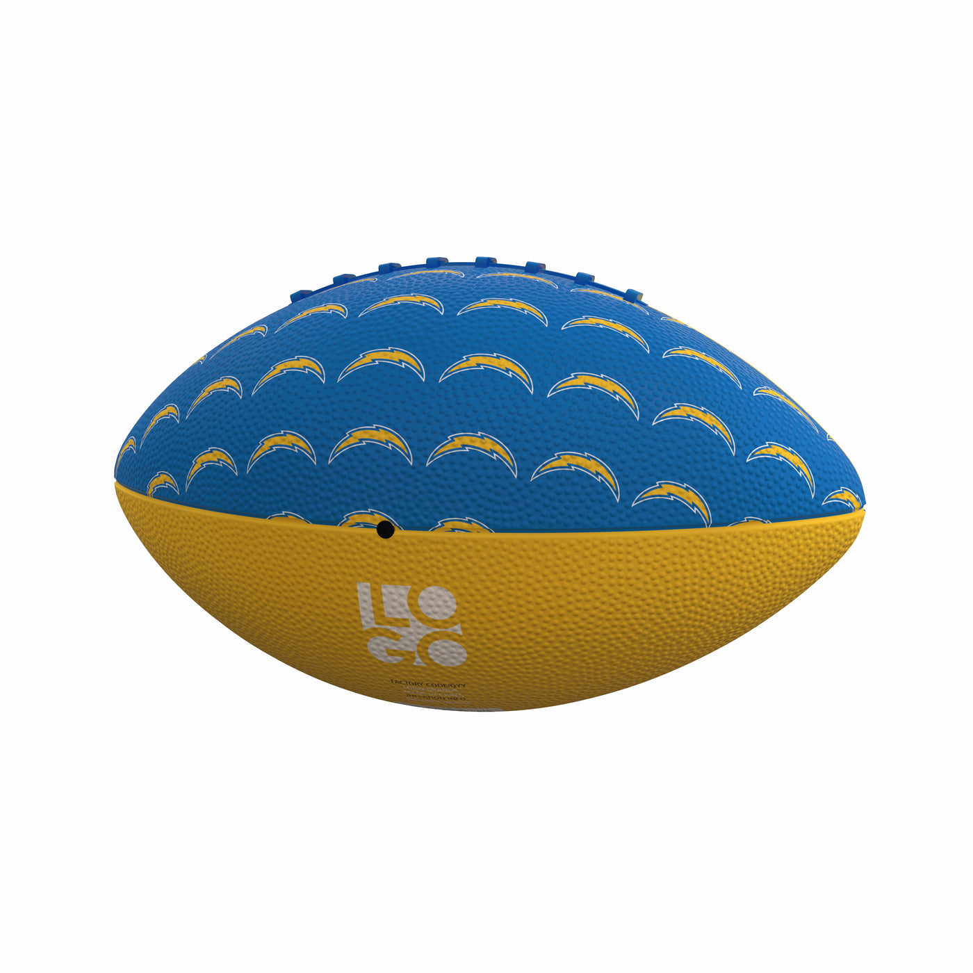 LA Chargers Repeating Mini-Size Rubber Football