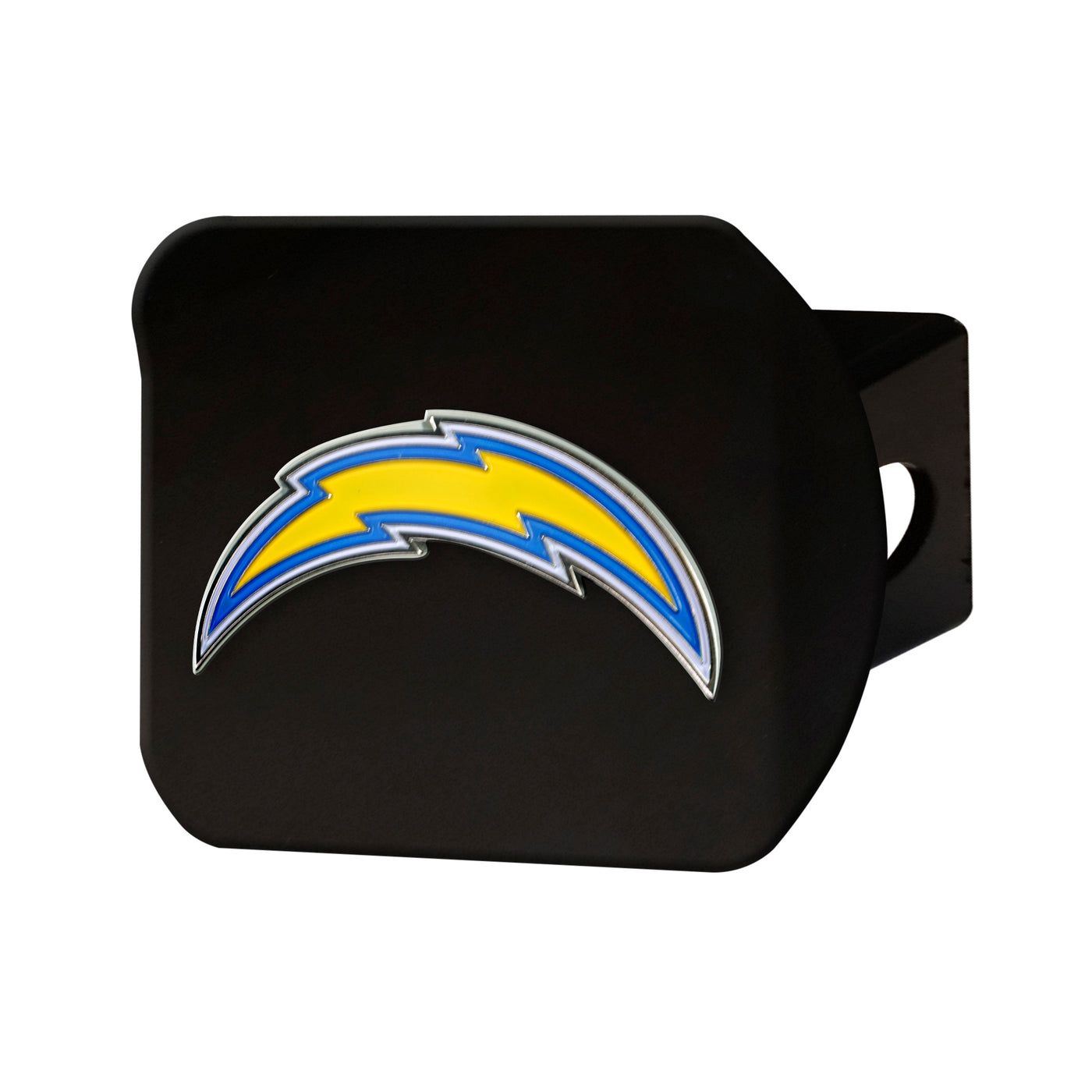 Los Angeles Chargers Hitch Cover Color Emblem on Black