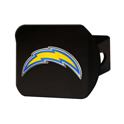 Los Angeles Chargers Hitch Cover Color Emblem on Black