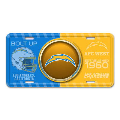 NFL - Los Angeles Chargers Embossed Metal License Plate