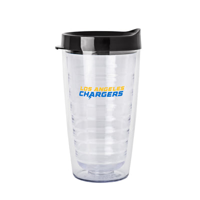 LA Chargers 16oz Flipside Dbl Wall Clear Tumbler
