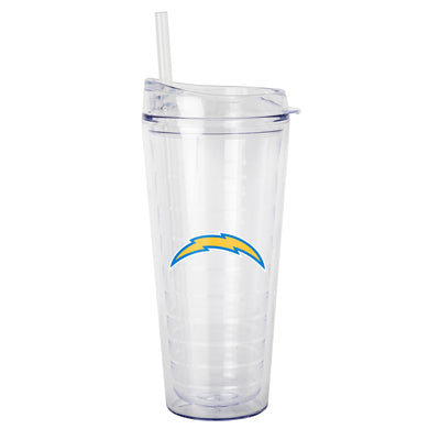 LA Chargers 22oz Flipside Dbl Wall Clear Tumbler