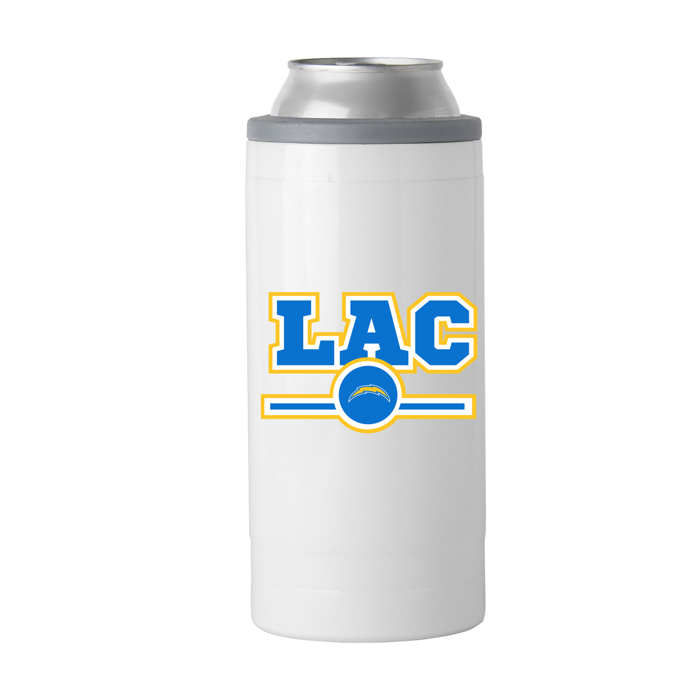 LA Chargers Letterman 12 oz Slim Can Coolie