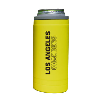 Los Angeles Chargers 12oz Cru Stacked Soft Touch Slim Coolie - Logo Brands