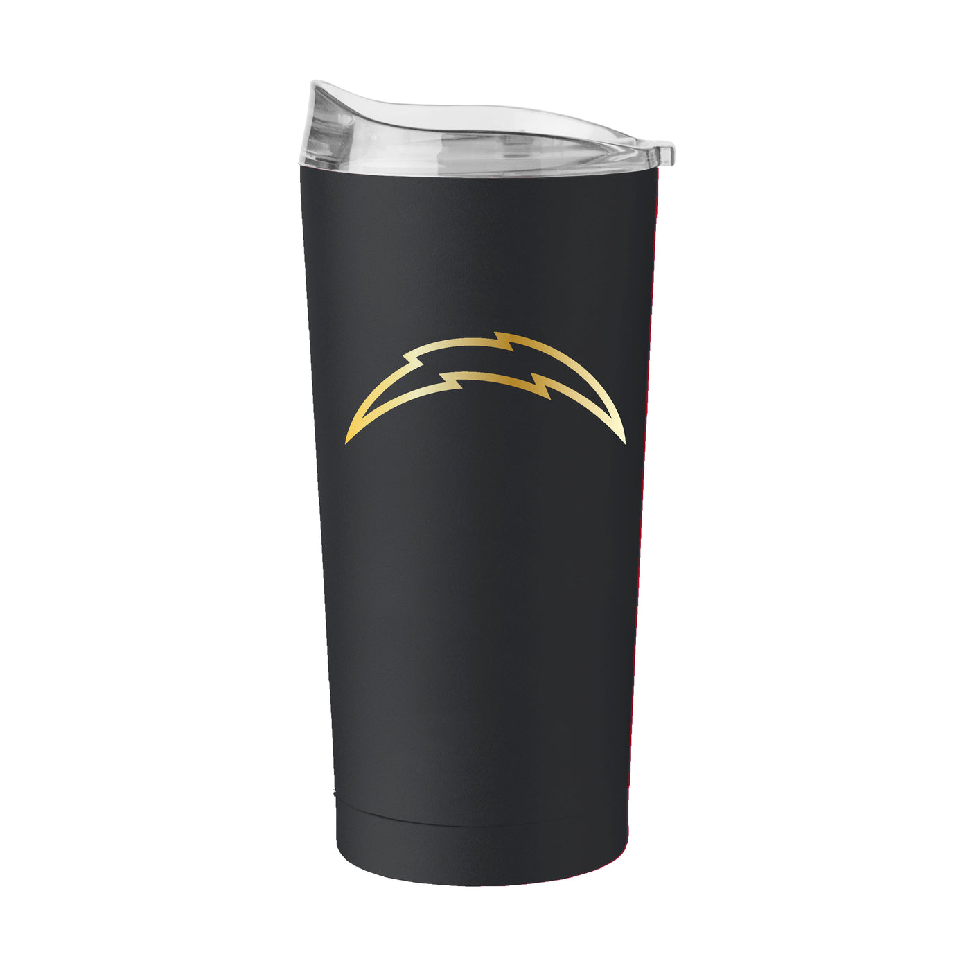 LA Chargers Black 20oz Foil Powder Coat Tumbler