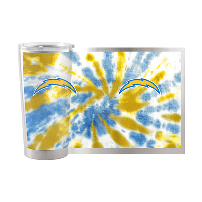 LA Chargers 20oz Tie Dye Stainless Steel Tumbler