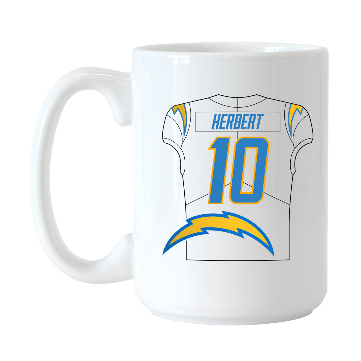 LA Chargers Justin Herbert Jersey 15oz Sublimated Mug