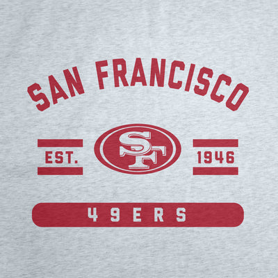 San Francisco 49ers Gray Sublimated Sweatshirt Blanket - Logo Brands