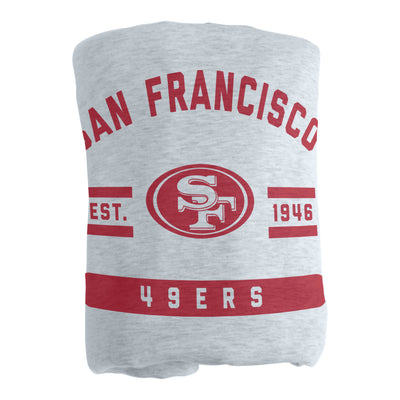 San Francisco 49ers Gray Sublimated Sweatshirt Blanket