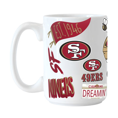 San Francisco 49ers 15oz Native Sublimated Mug - Logo Brands