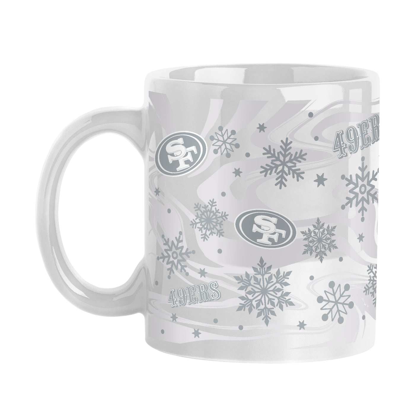 San Francisco 49ers 15oz Snow Flurries Sublimated Mug