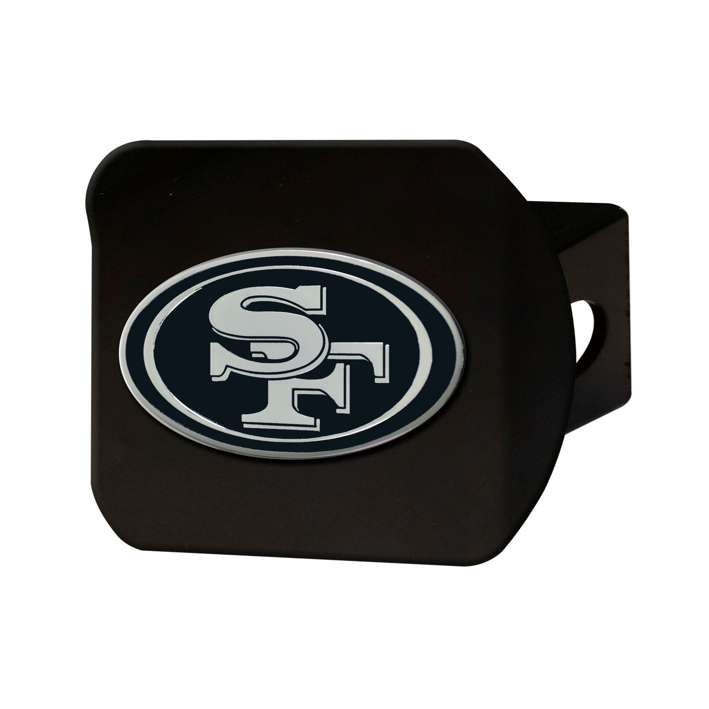 NFL - San Francisco 49ers Chrome on Black Hitch Cover