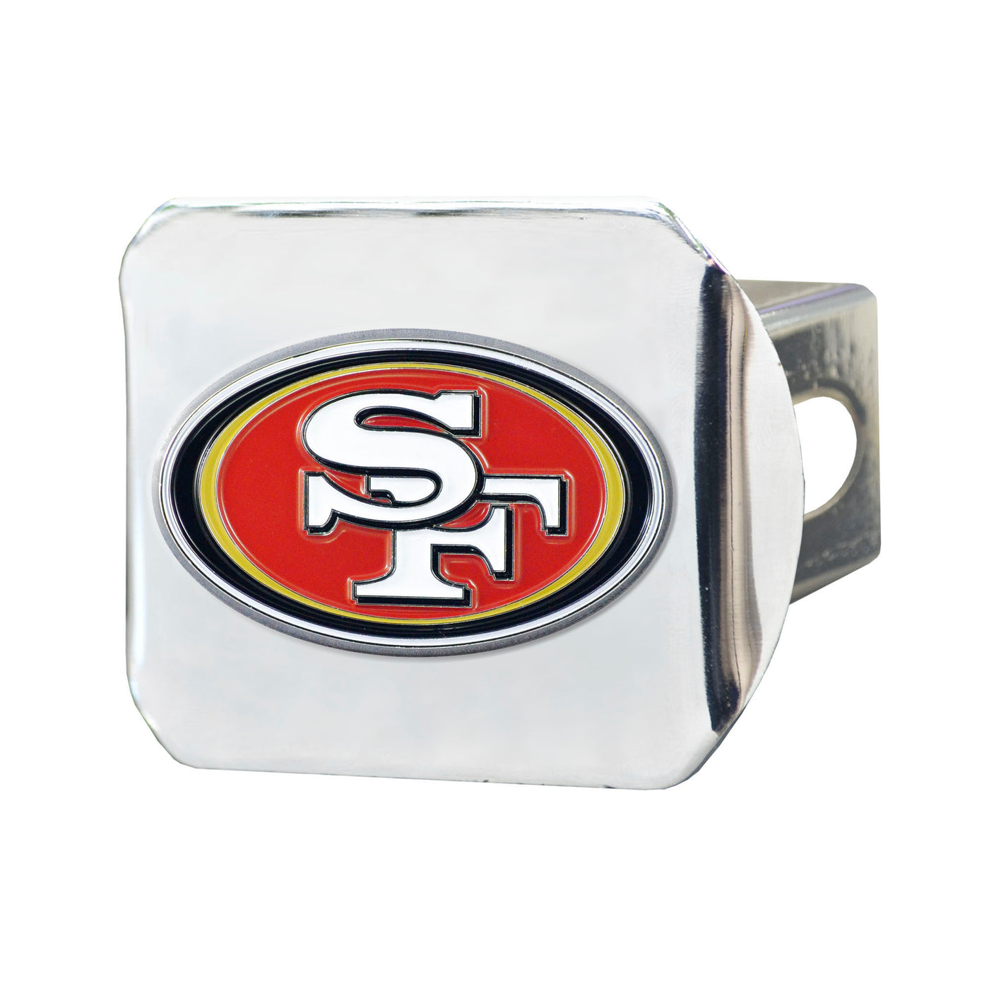 NFL - San Francisco 49ers Color on Chrome Hitch Cover