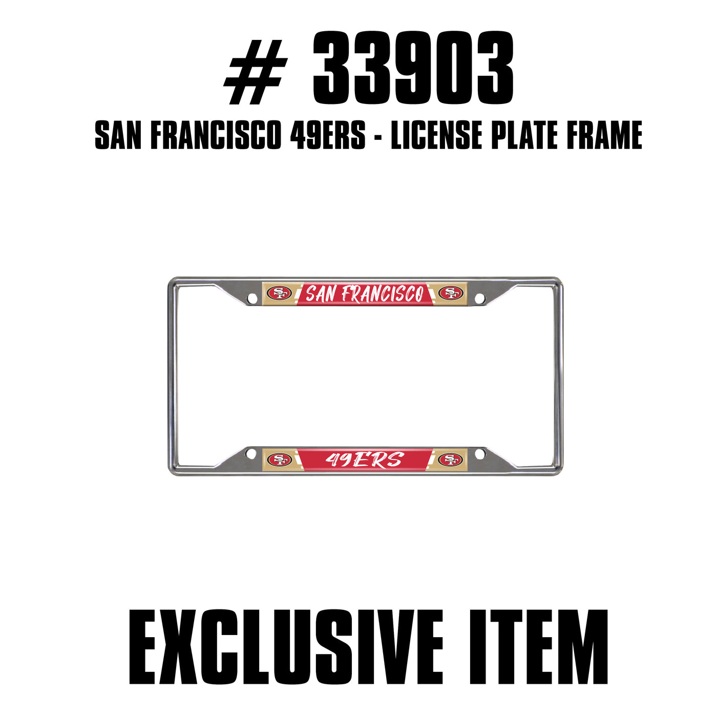 NFL - San Francisco 49ers Chrome License Plate Frame