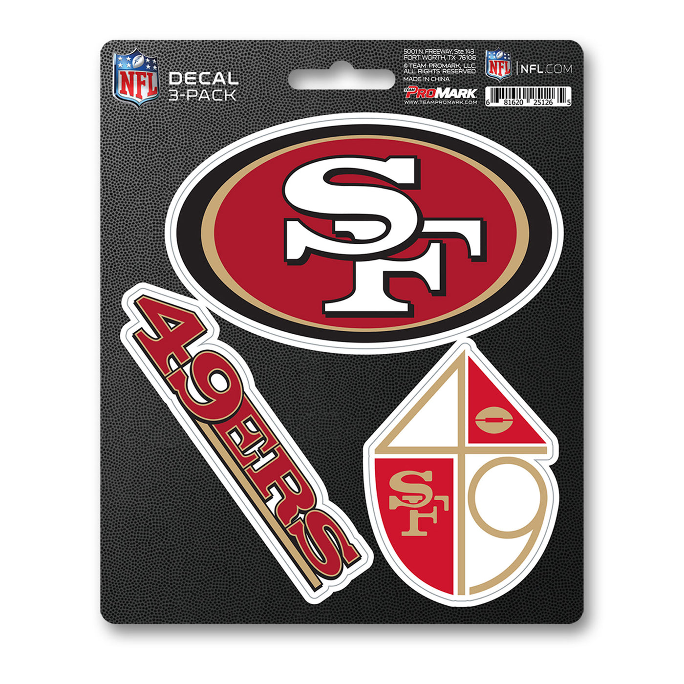 NFL - San Francisco 49ers Decal 3-pk