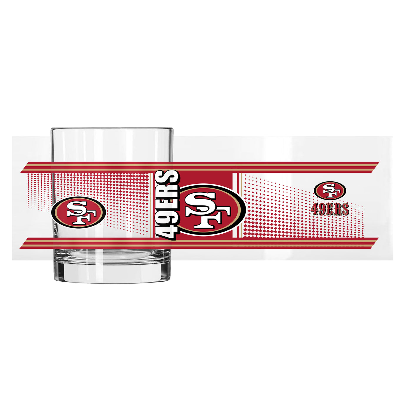 San Francisco 49ers 14oz Hero Rocks Glass