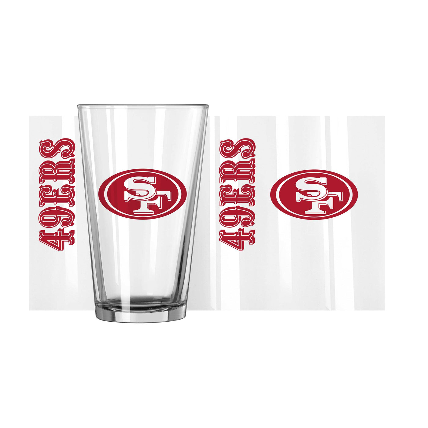 San Francisco 49ers 16oz Gameday Pint Glass - Logo Brands