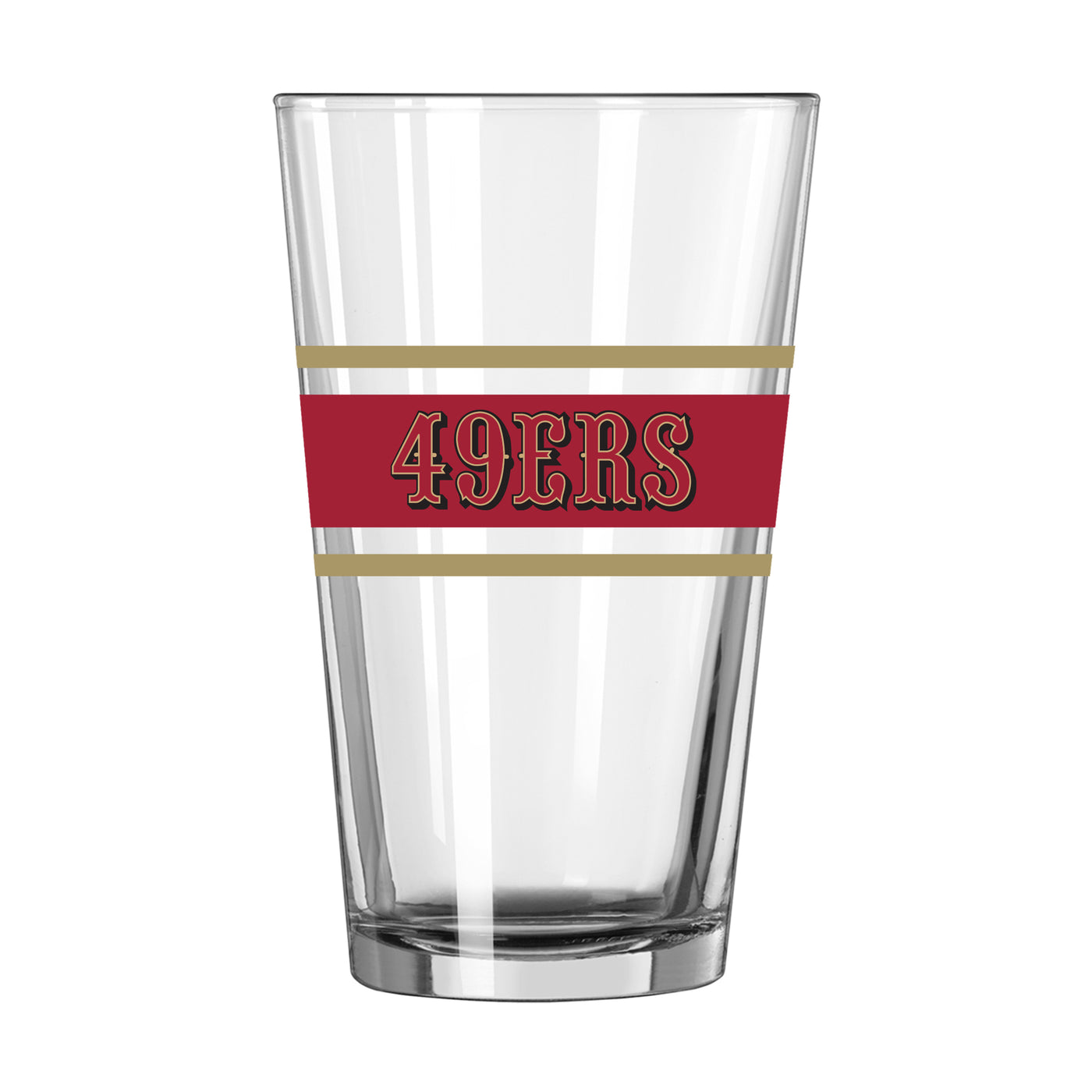San Francisco 49ers 16oz Stripe Pint Glass
