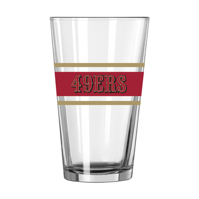 San Francisco 49ers 16oz Stripe Pint Glass
