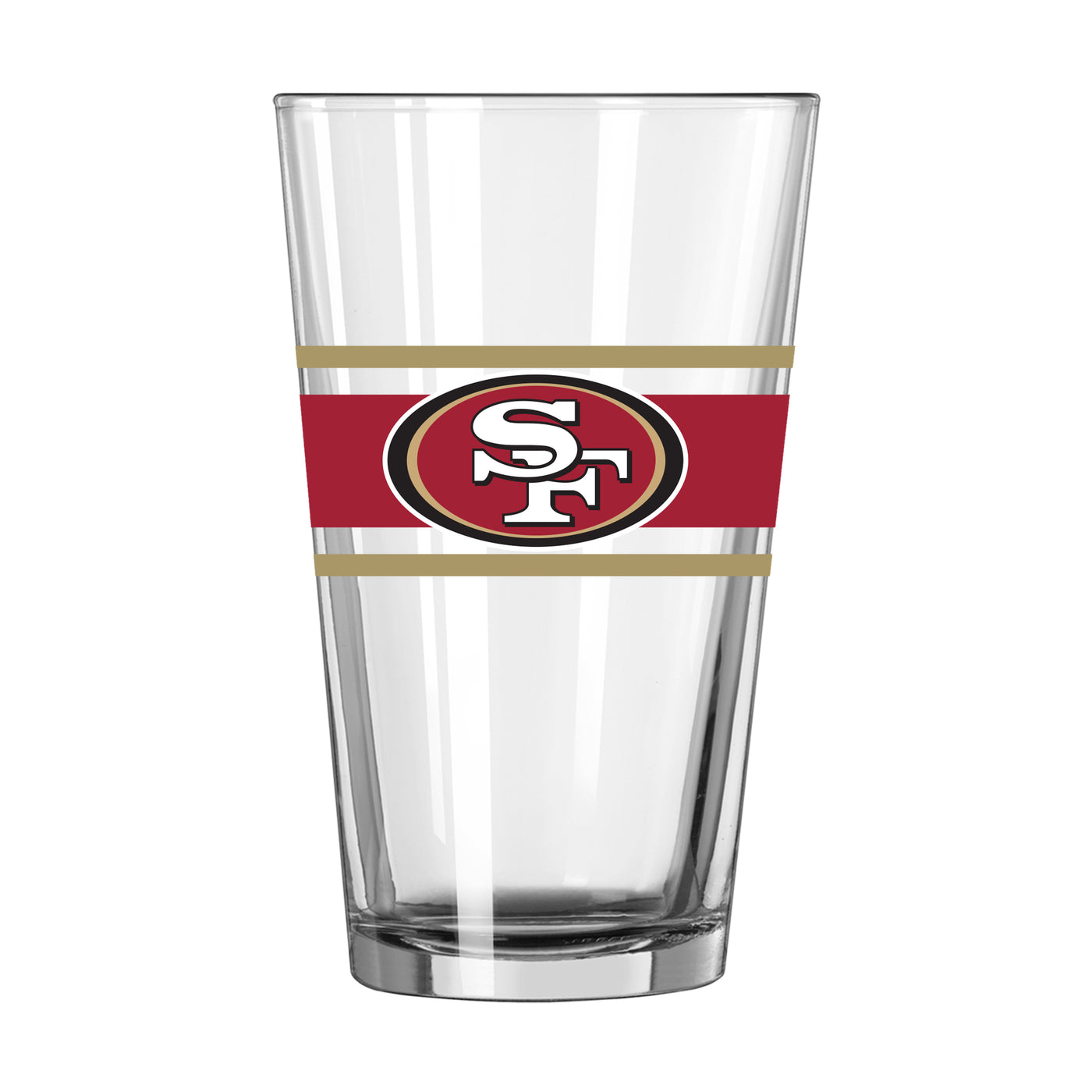 San Francisco 49ers 16oz Stripe Pint Glass