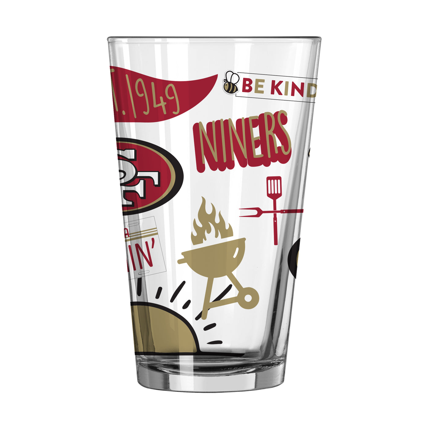 San Francisco 49ers 16oz Native Pint Glass