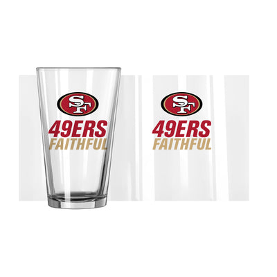 San Francisco 49ers 16oz Slogan Pint Glass
