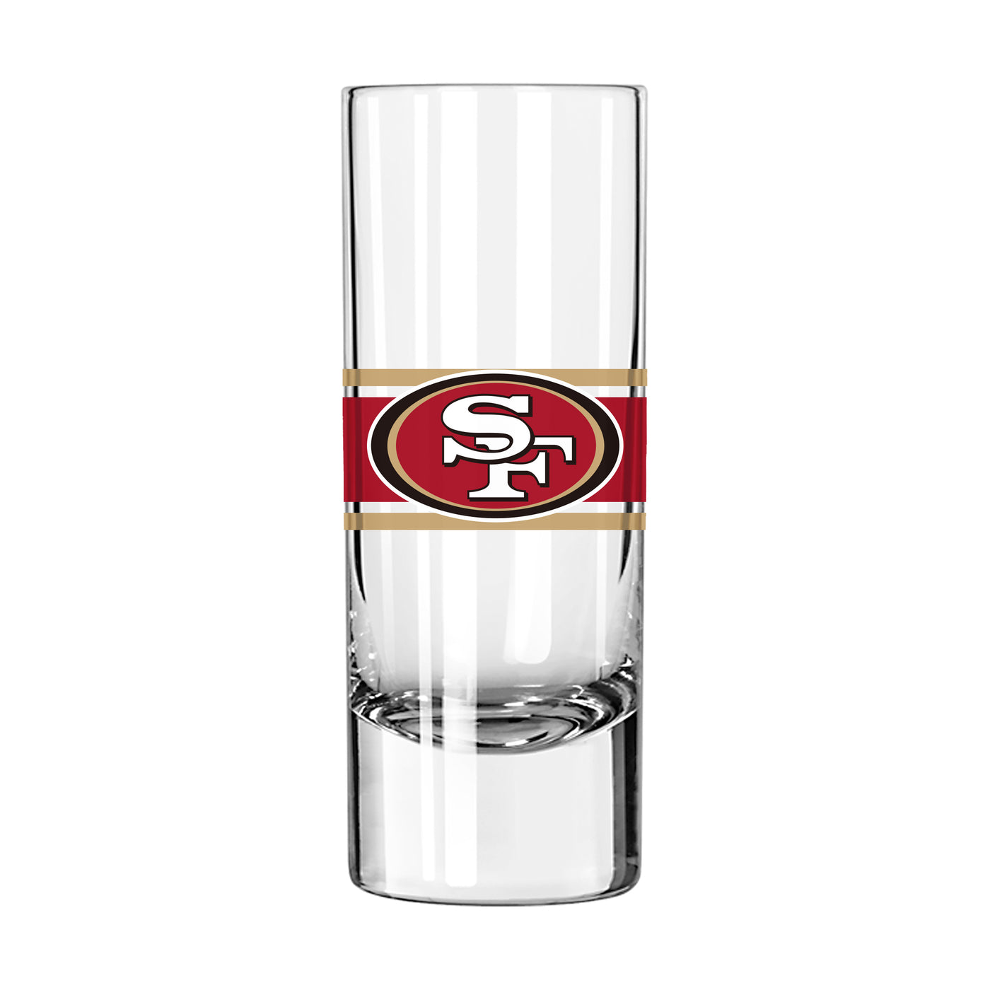 San Francisco 49ers 2.5oz Stripe Shooter Glass