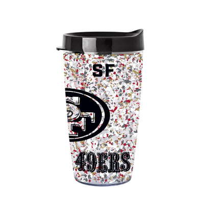 San Francisco 49ers 16oz Terrazzo Dbl Wall Clear Tumbler