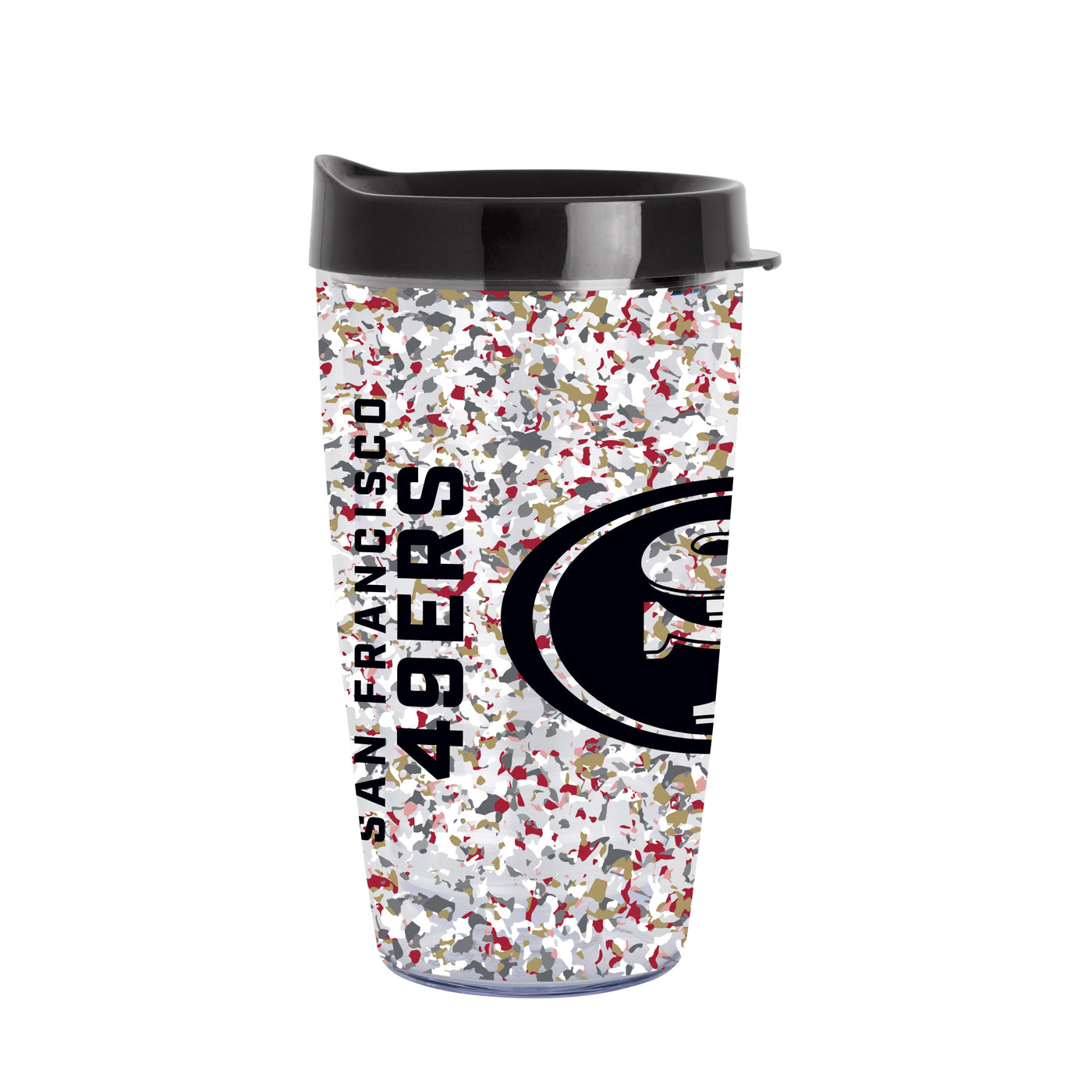 San Francisco 49ers 16oz Terrazzo Dbl Wall Clear Tumbler