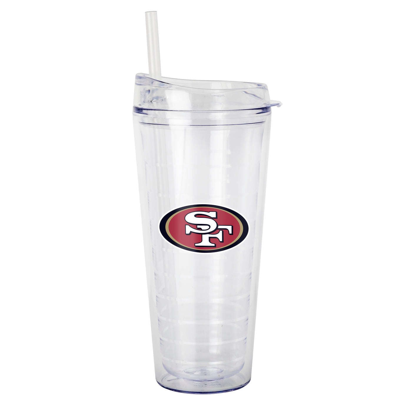 San Francisco 49ers 22oz Flipside Dbl Wall Clear Tumbler