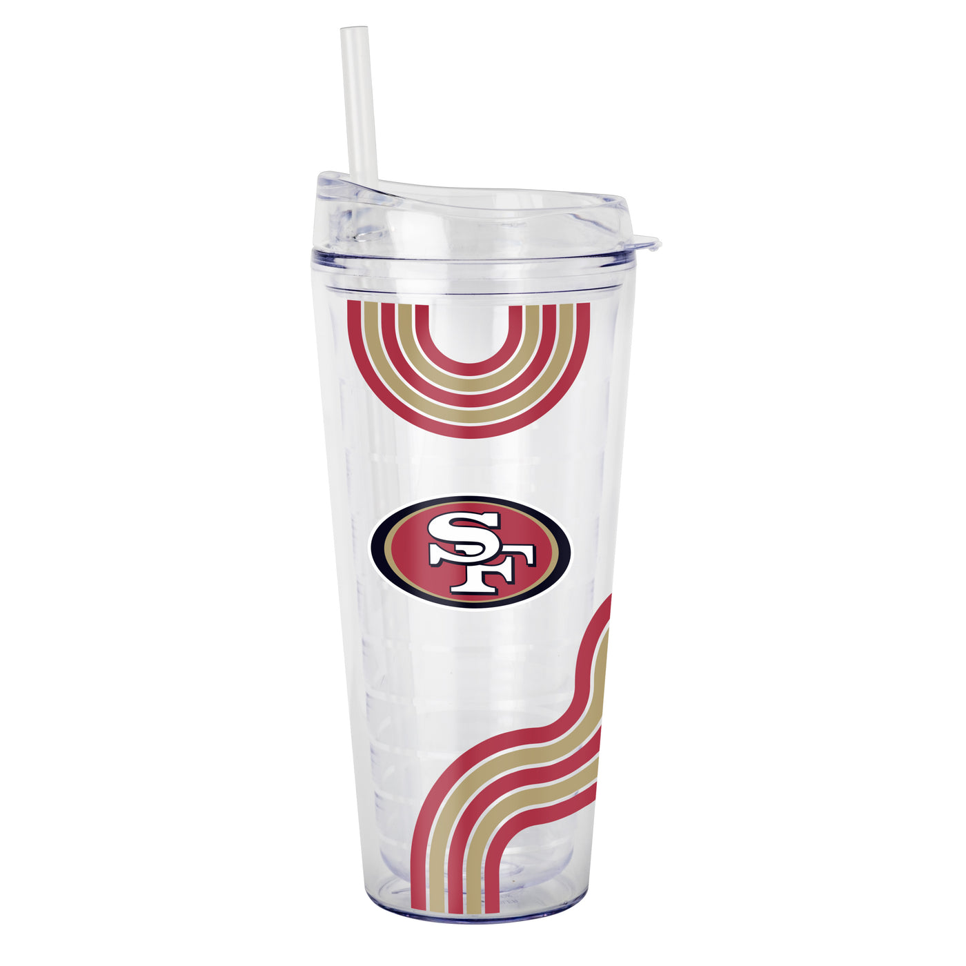 San Francisco 49ers 22oz Waves Dbl Wall Clear Tumbler