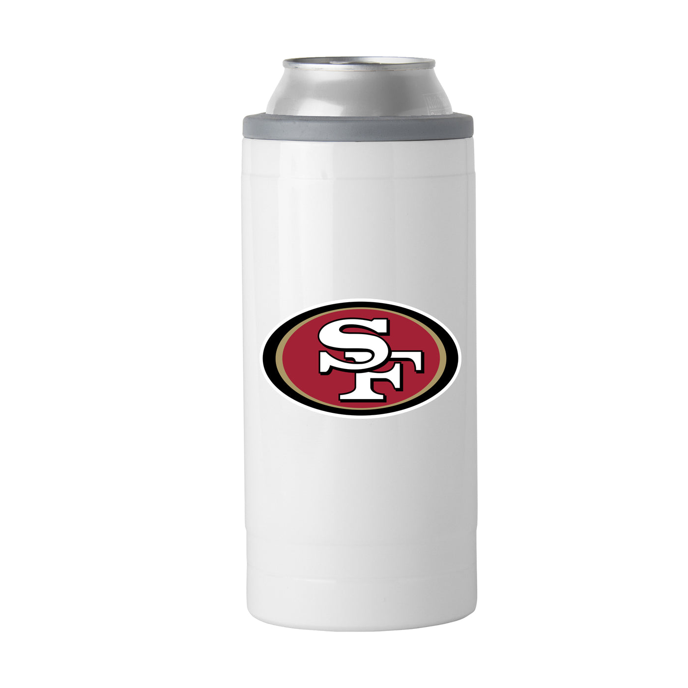 San Francisco 49ers Letterman 12 oz Slim Can Coolie