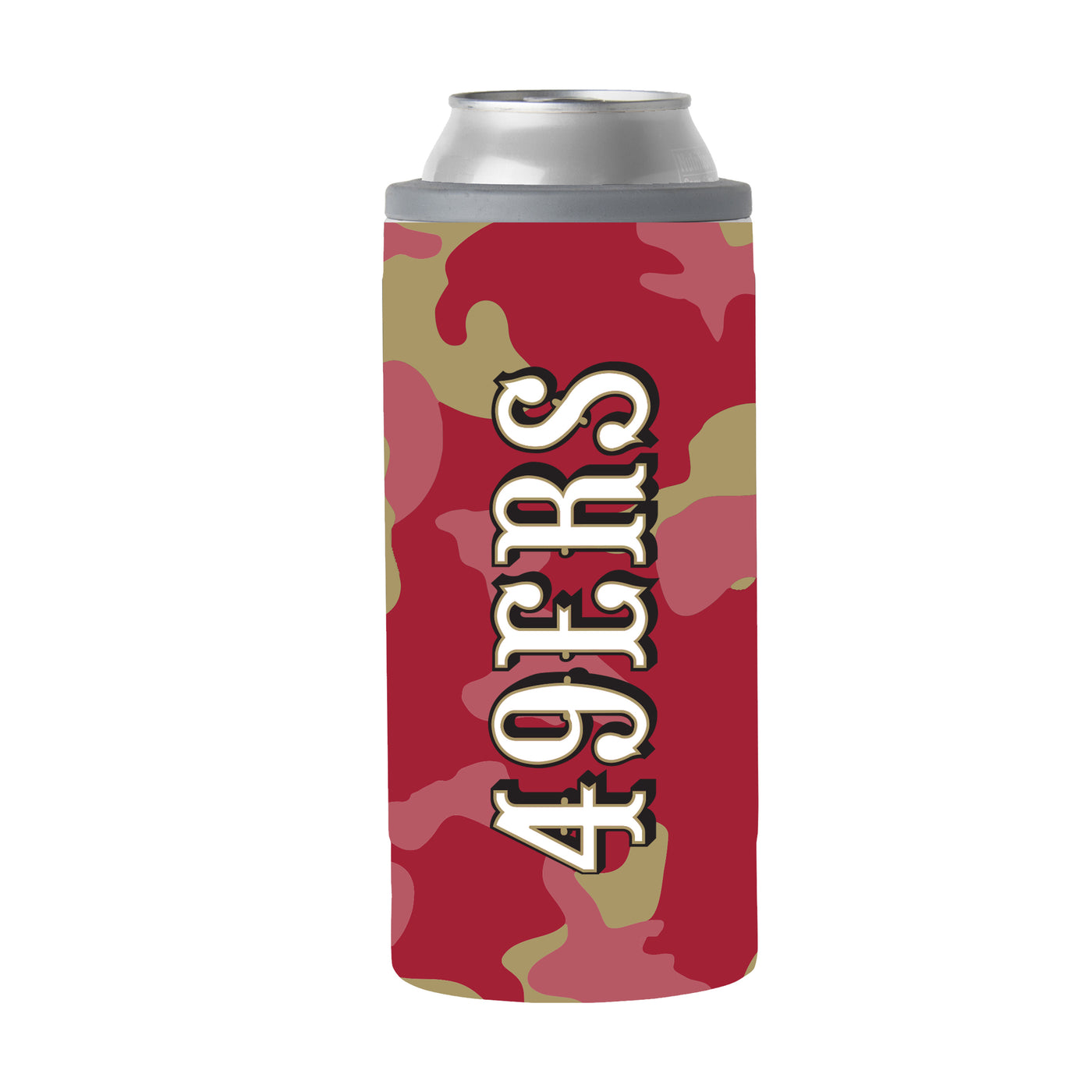 San Francisco 49ers Camo Swagger 12oz Slim Can Coolie