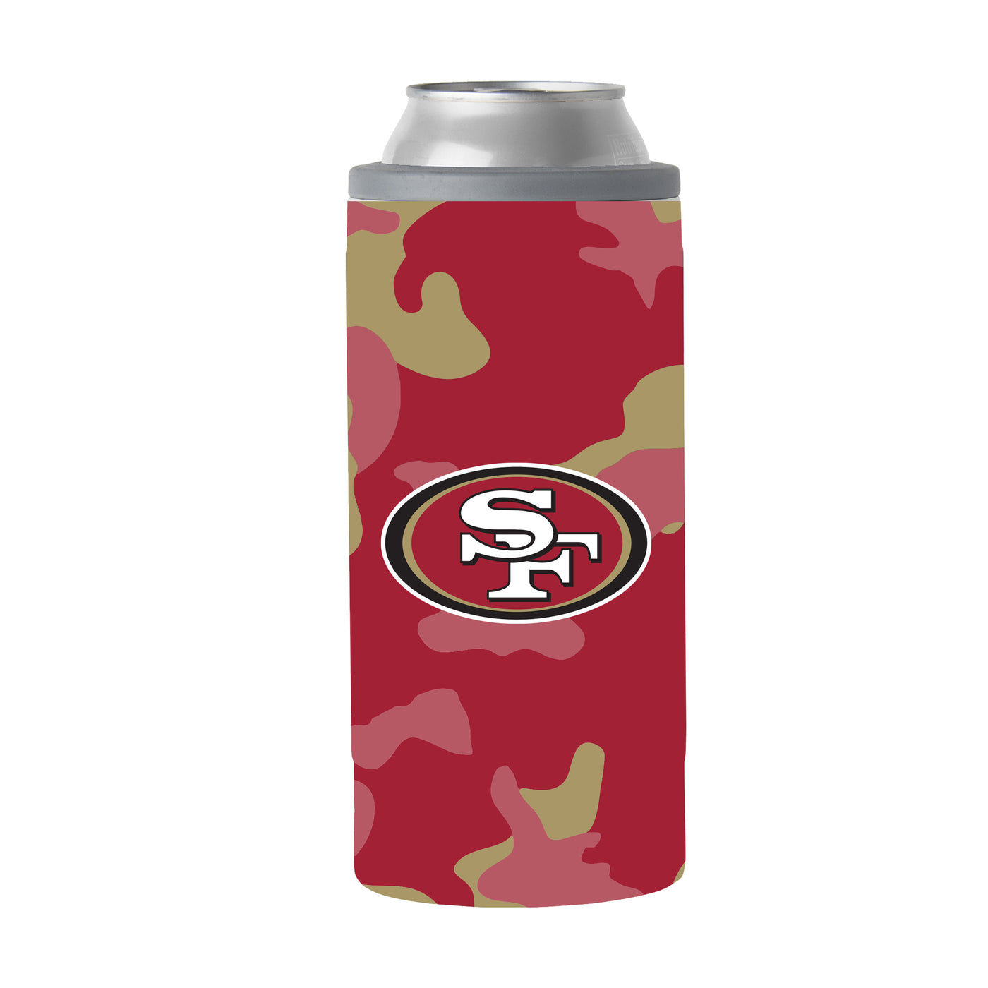 San Francisco 49ers Camo Swagger 12oz Slim Can Coolie