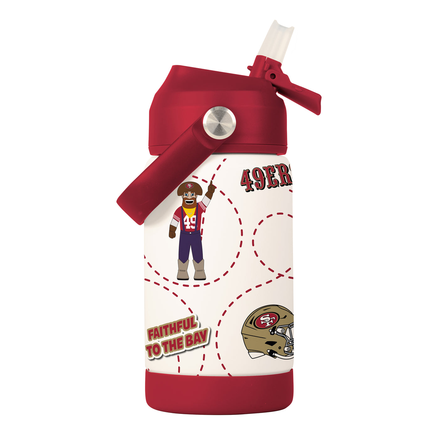 San Francisco 49ers 12oz Mascot SS Kids Bottle