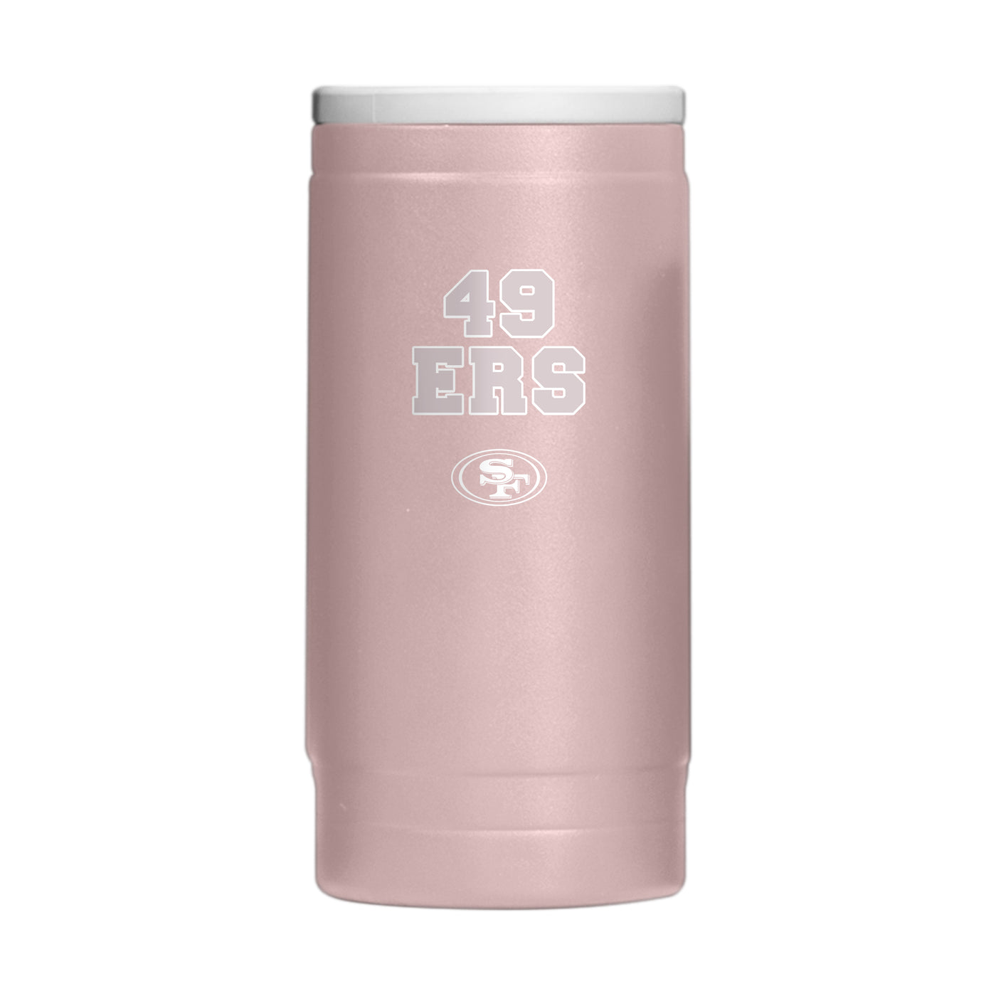 San Francisco 49ers  Stencil Powder Coat Slim Can Coolie