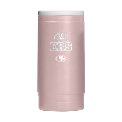 San Francisco 49ers  Stencil Powder Coat Slim Can Coolie