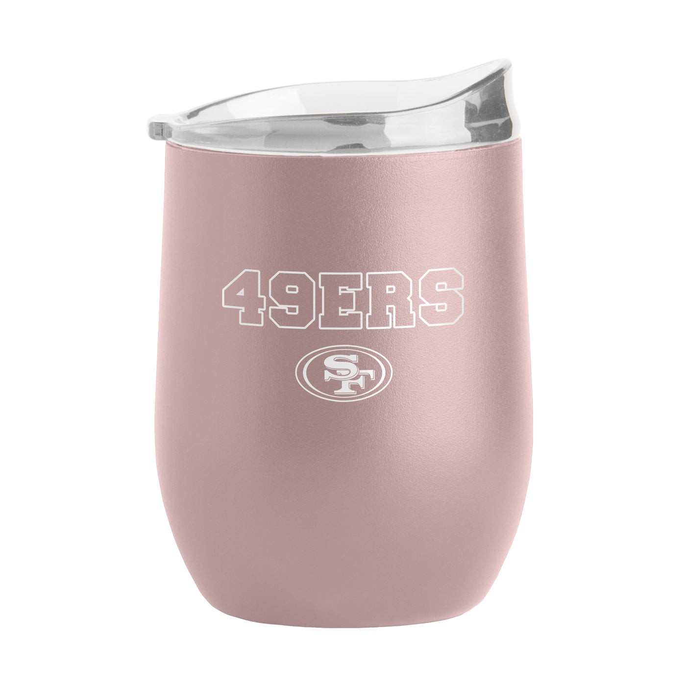 San Francisco 49ers 16oz Stencil Powder Coat Curved Beverage