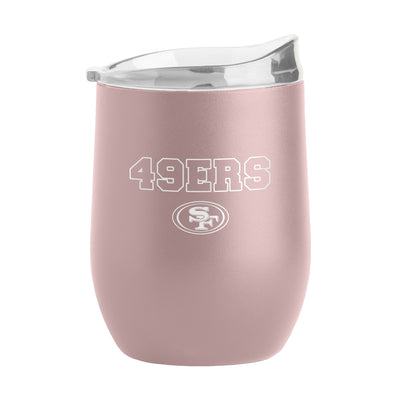 San Francisco 49ers 16oz Stencil Powder Coat Curved Beverage