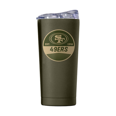 San Francisco 49ers 20oz Badge Powder Coat Tumbler - Logo Brands