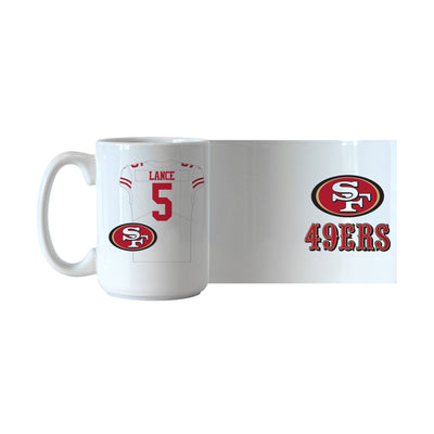 SF 49ers 15oz Trey Lance Jersey Sublimated Mug