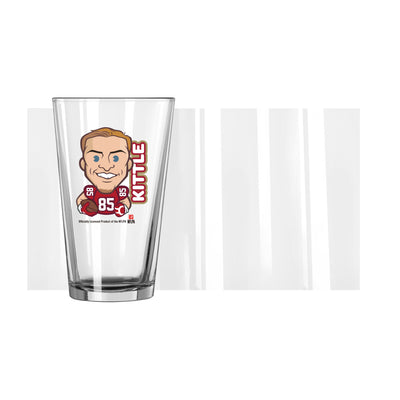 San Francisco 49ers George Kittle Caricature 16oz Pint Glass