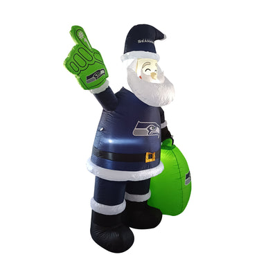 Seattle Seahawks Santa Claus Yard Inflatable