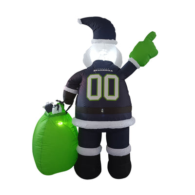 Seattle Seahawks Santa Claus Yard Inflatable