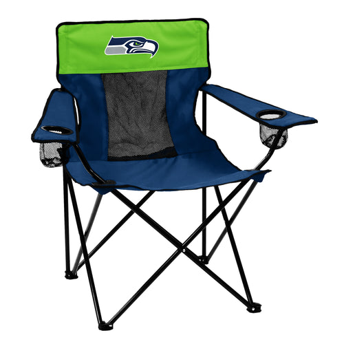 Seattle Seahawks Elite chair featuring team logo and vibrant colors, designed for comfortable seating and fan display.