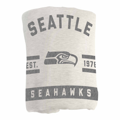 Seattle Seahawks Oatmeal Sweatshirt Blanket - Logo Brands